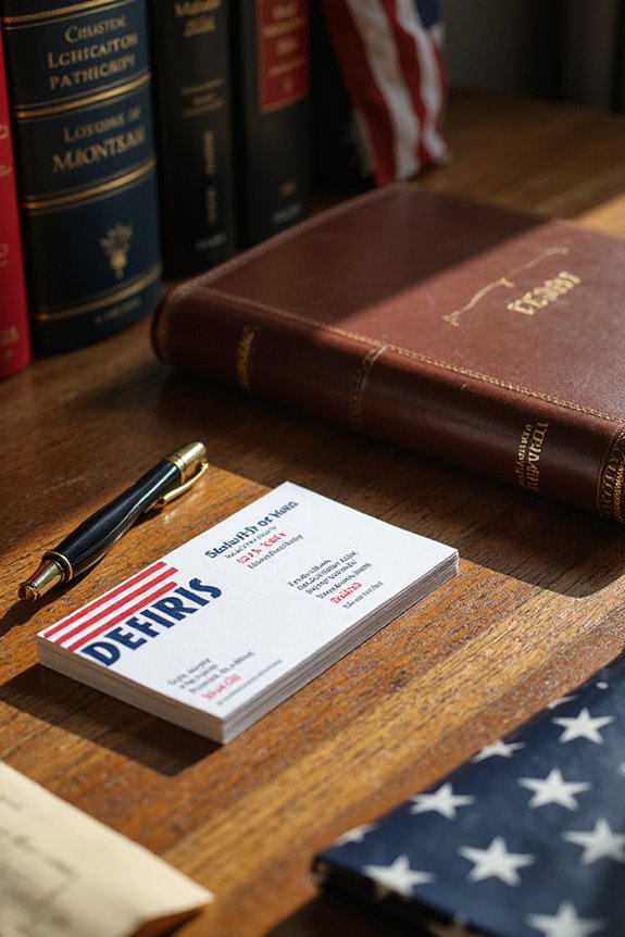 political business card printing