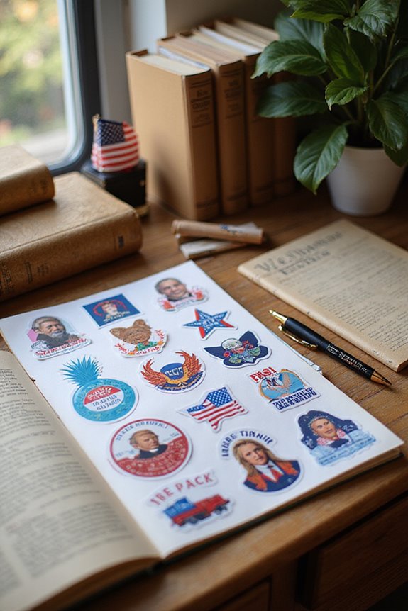 stylish political beliefs stickers