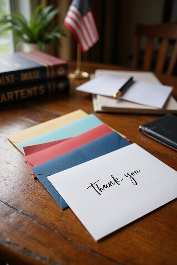 top thank you stationery
